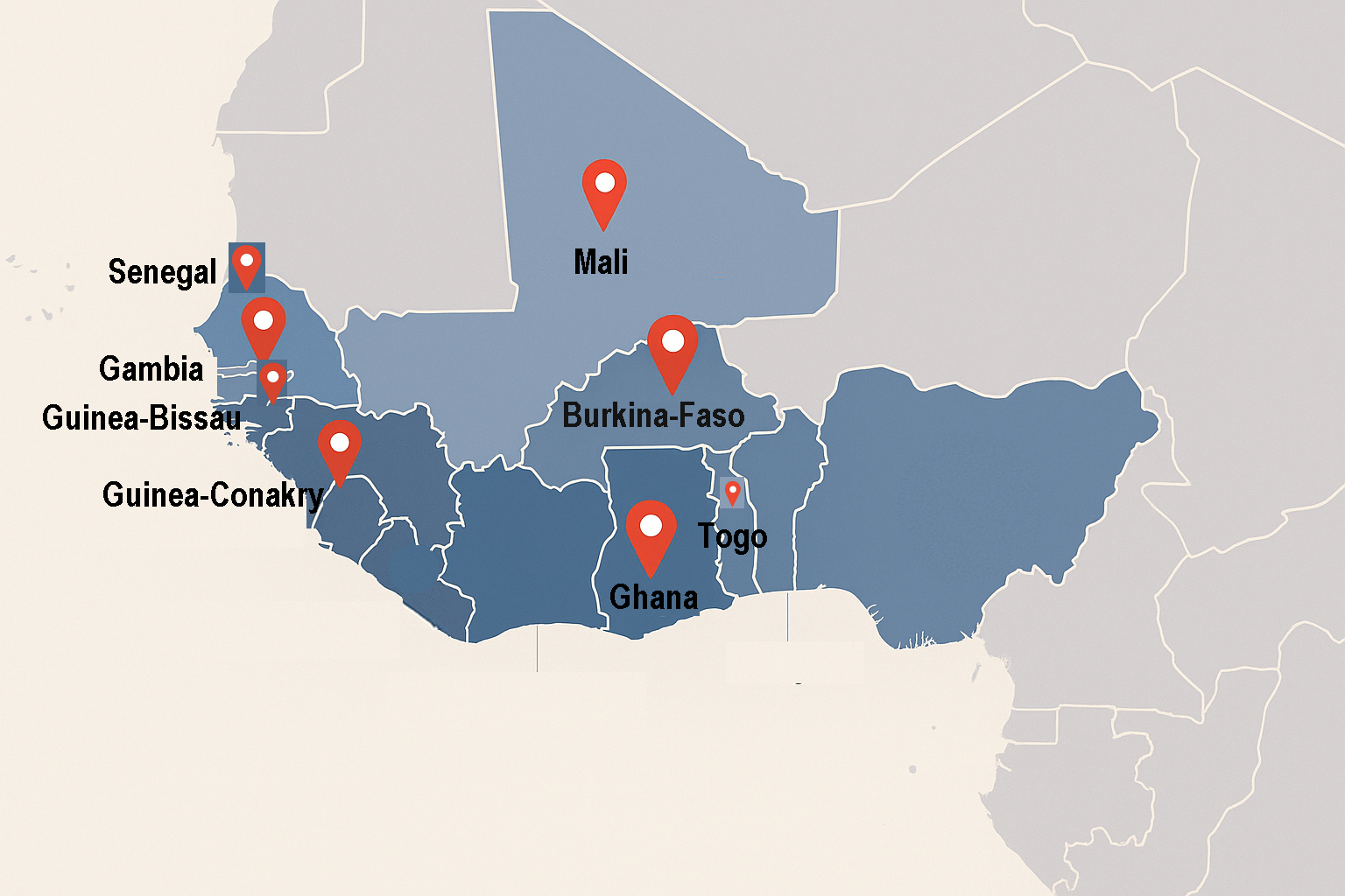 west africa-locations